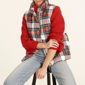 J.Crew Puffer vest with PrimaLoft® in Snowy Stewart